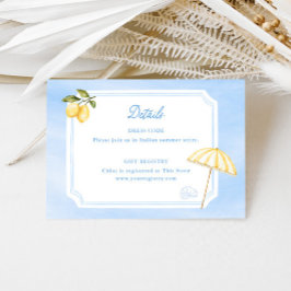Amalfi Dolce Vita Bruiloftsborrel Details Informatiekaartje