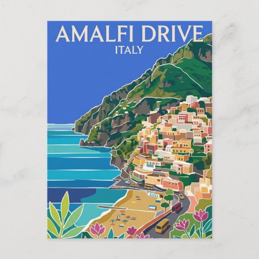 Amalfi Drive Italië Briefkaart (Voorkant)
