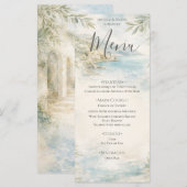 Amalfi Droom - Mediterrane kust trouwmenu Menu (Voorkant / Achterkant)