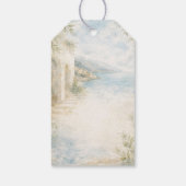 Amalfi Droom — Mediterrane Kusttrouw Cadeaulabel (Achterkant)