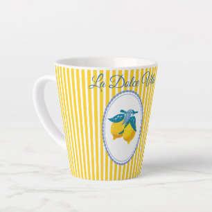 Amalfi Gele Citroenen Mediterrane Stijl Latte Mok