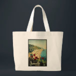 Amalfi Grote Tote Bag<br><div class="desc">Vintage reisbureau poster promotor Amalfi in Zuid-Italië,  door Mario Borgoni,  1927.</div>