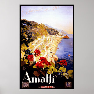 Amalfi ~ Italia ~  Italiaans reiscanvas. Poster