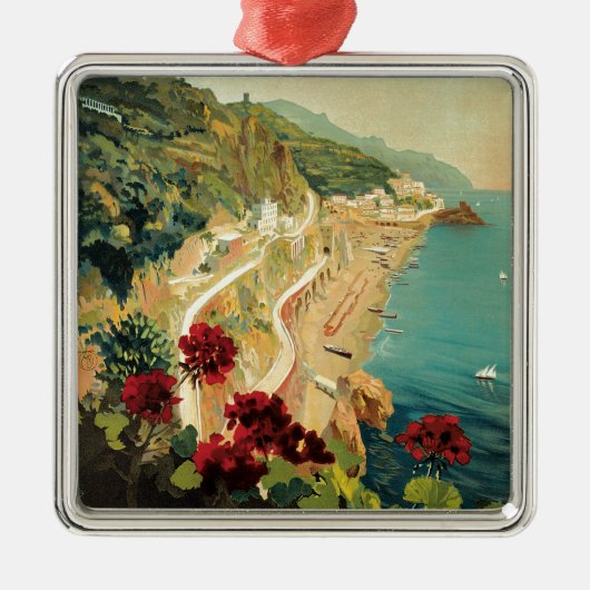 Amalfi Italia Metalen Ornament (Voorkant)