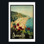 Amalfi Italia Vintage Poster<br><div class="desc">Je kunt dit object toch aanpassen. U kunt het afbeelding roteren of zelfs uw toevoegen. U kunt het personaliseren door de tekst toe te voegen of te veranderen. U kunt achtergrond en tekstkleuren zelfs veranderen. Maak het een speciaal, eenmalig geschenk voor jezelf of iemand anders. Sommige producten komen ook in...</div>