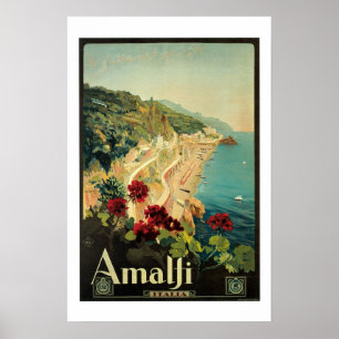 Amalfi Italia Vintage Poster