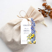 Amalfi Italiaans blauw tegels citroenen dank u gun Cadeaulabel