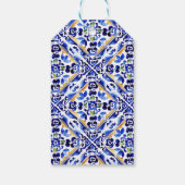 Amalfi Italiaans blauw tegels citroenen dank u gun Cadeaulabel (Achterkant)