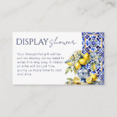 Amalfi Italiaans blauw tegels tonen douche Informatiekaartje (Voorkant)