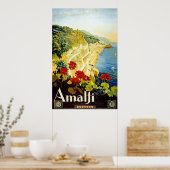 Amalfi Italiaans Poster voor kustvaart (Keuken)