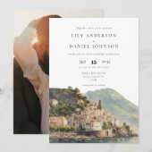 Amalfi Italiaanse Bestemming Foto Bruiloft Kaart (Voorkant / Achterkant)