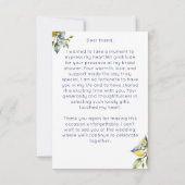 Amalfi Italiaanse blauwe tegels citroenen bruidsdo Bedankkaart (Achterkant)