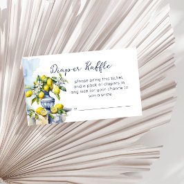 Amalfi Italiaanse blauwe vaas citroenen luier lote Informatiekaartje