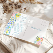 Amalfi Italiaanse bruiloft Mediterraan Dank u Briefkaart