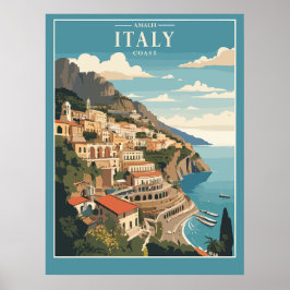 Amalfi Italiaanse kust Poster