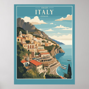 Amalfi Italiaanse kust Poster