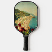 Amalfi Italiaanse kust, vintage reisposter Italië Pickleball Paddle (Achterkant)