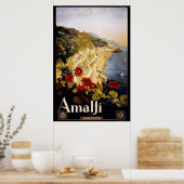 Amalfi Italiaanse reisposter Poster (Keuken)