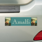 Amalfi Italian Coast, Vintage Travel Poster Italië Bumpersticker (Op auto)