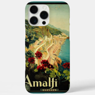 Amalfi Italian Coast, Vintage Travel Poster Italië iPhone 16 Pro Max Hoesje