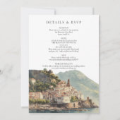 Amalfi Italian Destination All In One Wedding I Kaart (Achterkant)
