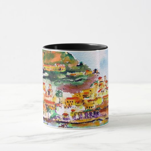 Amalfi Italië Art over Mok Aanpassen Kleur (Midden)