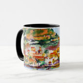 Amalfi Italië Art over Mok Aanpassen Kleur (Voorkant links)