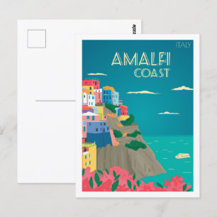 Amalfi Italië Beroemde reisplaats Briefkaart