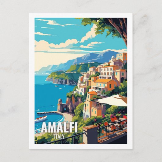 Amalfi Italië Beroemde reisplekken Briefkaart (Voorkant)