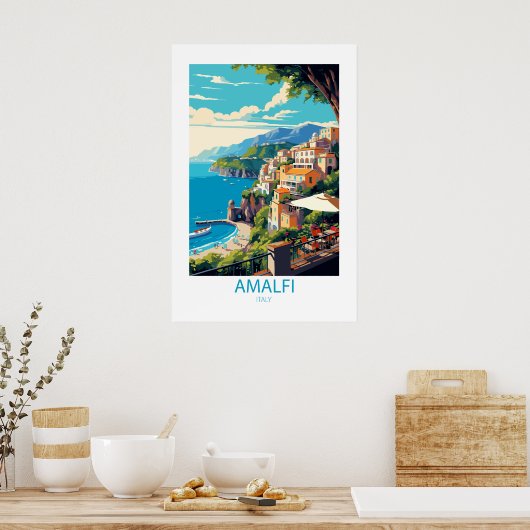 Amalfi Italië Beroemde reisplekken Poster (Keuken)