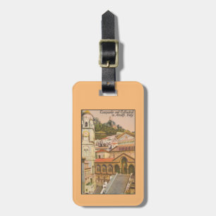 Amalfi, Italië Campanile Vintage Travel Briefkaart Bagagelabel