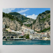 Amalfi Italië Design Poster (Voorkant)