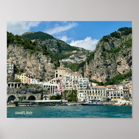 Amalfi Italië Design Poster (Voorkant)