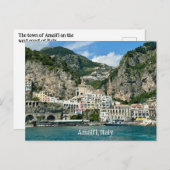 Amalfi Italië Design Poster Briefkaart (Voorkant / Achterkant)