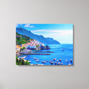 Amalfi Italië Europa Foto Canvas Afdruk