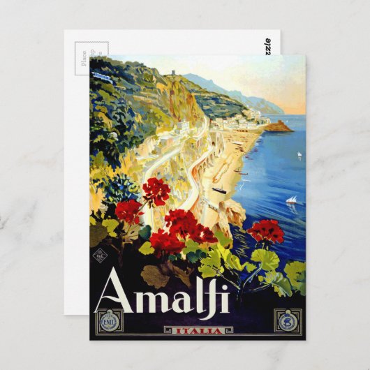  Amalfi Italië - Europa - Reizen Briefkaart (Voorkant / Achterkant)