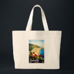 Amalfi Italië - Europa - Reizen Grote Tote Bag<br><div class="desc">Europese reisreclame - Illustratie van Amalfi Salerno</div>