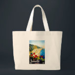 Amalfi Italië - Europa - Reizen Grote Tote Bag<br><div class="desc">Europese reisreclame - Illustratie van Amalfi Salerno</div>