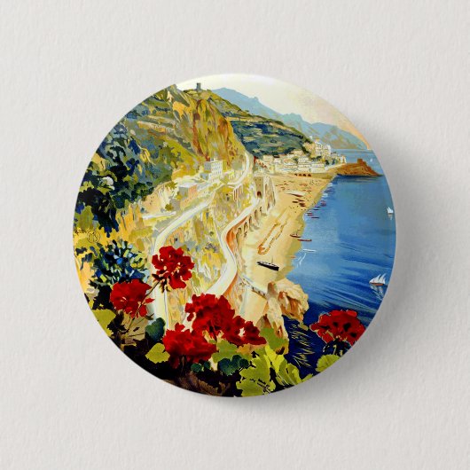  Amalfi Italië - Europa - Reizen Ronde Button 5,7 Cm (Voorkant)