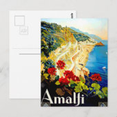  Amalfi Italië Europa Travel Kaart (Voorkant / Achterkant)