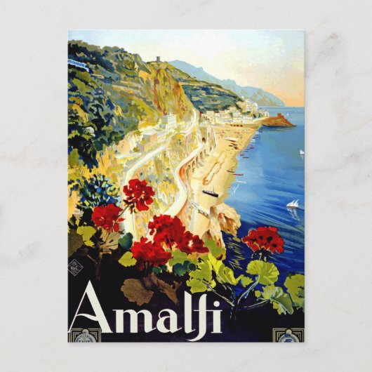  Amalfi Italië Europa Travel Kaart (Voorkant)