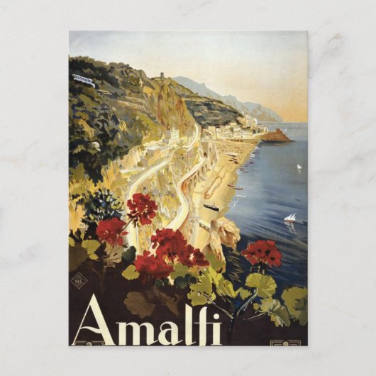  Amalfi Italië Europese Reisadvertentie Briefkaart (Voorkant)