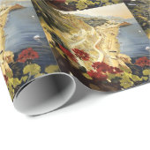 Amalfi Italië Europese Reisadvertentie Cadeaupapier (Rol Hoek)