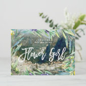 Amalfi italië is mijn voorstel voor een bloemmeisj bedankkaart (Staand voorkant)