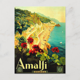 Amalfi Italië Italia VintageTravel Advertisement Briefkaart