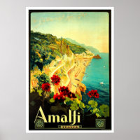 Amalfi Italië Italia VintageTravel Advertisement