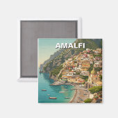 Amalfi Italië Magneet (Voorkant / Achterkant)