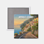 Amalfi Italië Magneet (Voorkant / Achterkant)