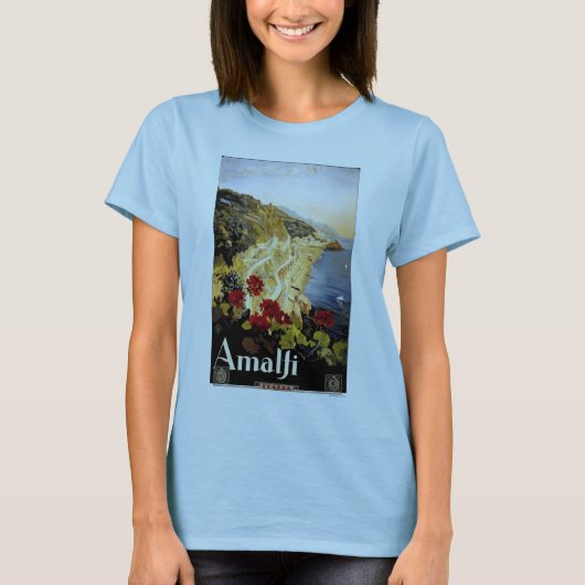 Amalfi, Italië  Mediterraan Reistoerisme T-shirt (Voorkant)