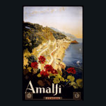 Amalfi Italië poster van het vintage-reisverkeer<br><div class="desc">Bekijk mijn winkel voor meer objecten met deze afdruk.</div>